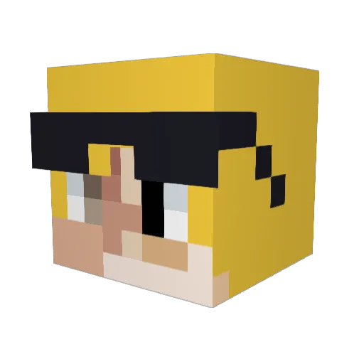 JoostJoe Minecraft avatar head, 3D render