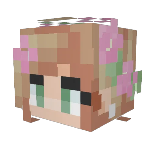 Joouer Minecraft avatar head, 3D render