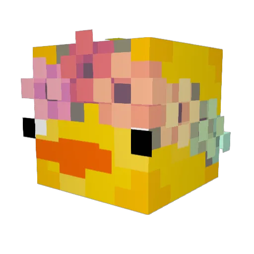 Joozyu Minecraft avatar head, 3D render