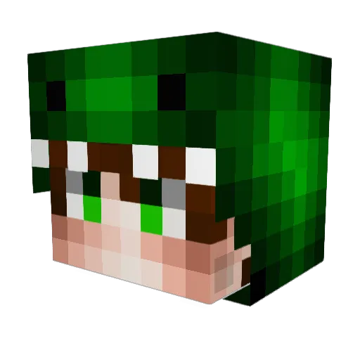 JopaGamer Minecraft avatar head, 3D render