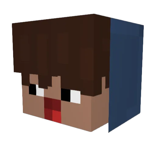 Jopaje Minecraft avatar head, 3D render