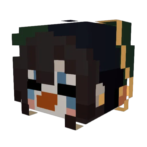 JopieBei Minecraft avatar head, 3D render