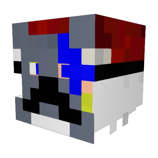 Jopince Minecraft avatar head, 3D render