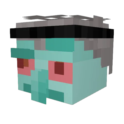 Jopob Minecraft avatar head, 3D render