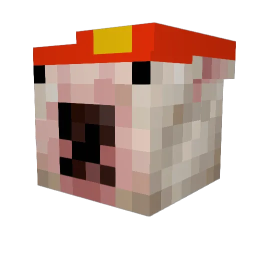 Jopokur Minecraft avatar head, 3D render