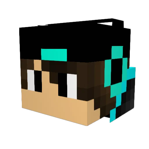 JoppeM Minecraft avatar head, 3D render