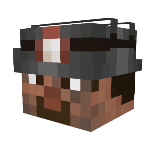 Jopper112 Minecraft avatar head, 3D render