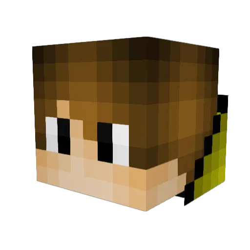 Joppieplayer Minecraft avatar head, 3D render