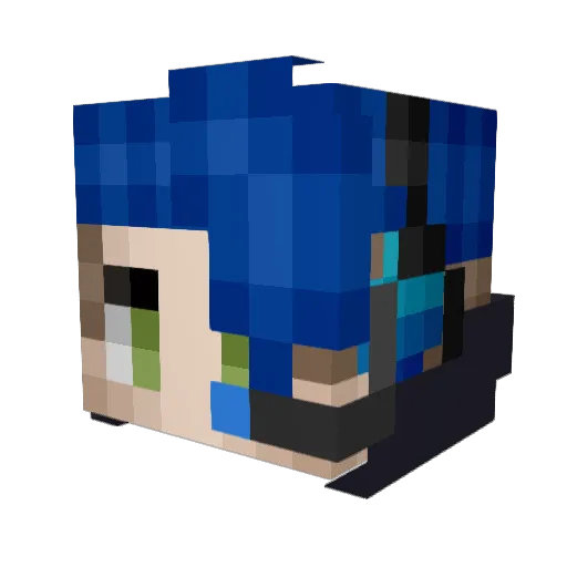 Joprogra Minecraft avatar head, 3D render