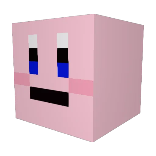 Jopy10 Minecraft avatar head, 3D render