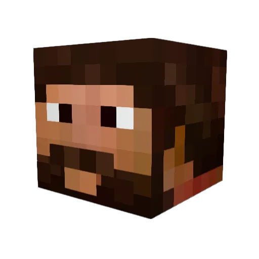Joquavos Minecraft avatar head, 3D render