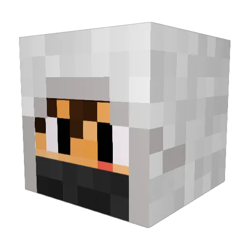 Jor3Dan Minecraft avatar head, 3D render