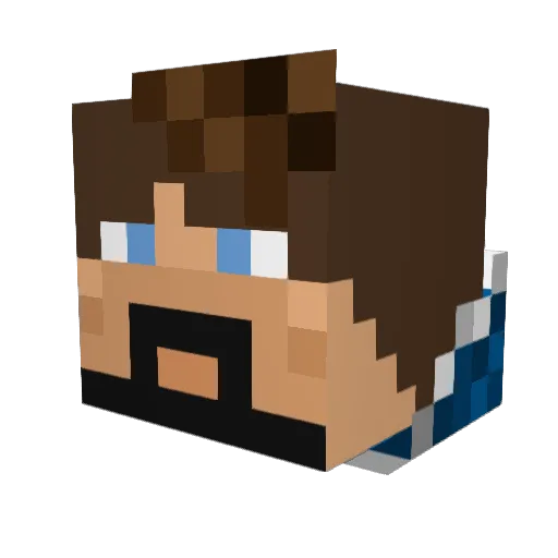 JoranNL Minecraft avatar head, 3D render