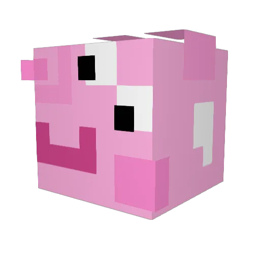 Joranna Minecraft avatar head, 3D render