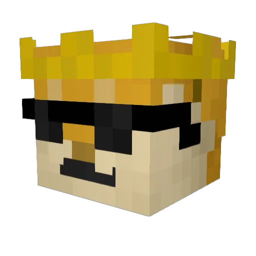 Jorbrad Minecraft avatar head, 3D render