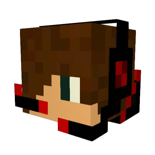 Jorbvl Minecraft avatar head, 3D render
