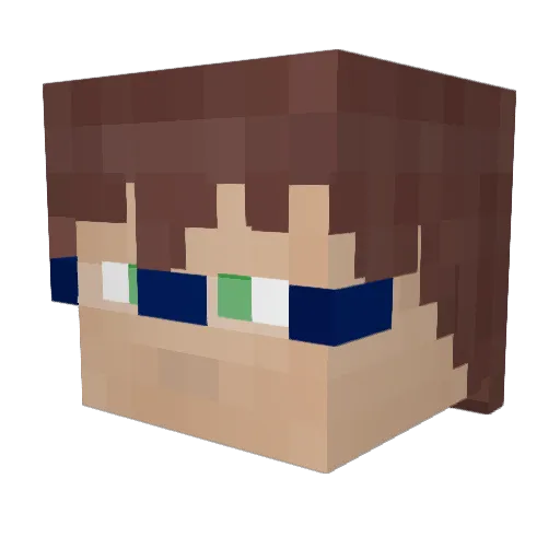 Jordach Minecraft avatar head, 3D render
