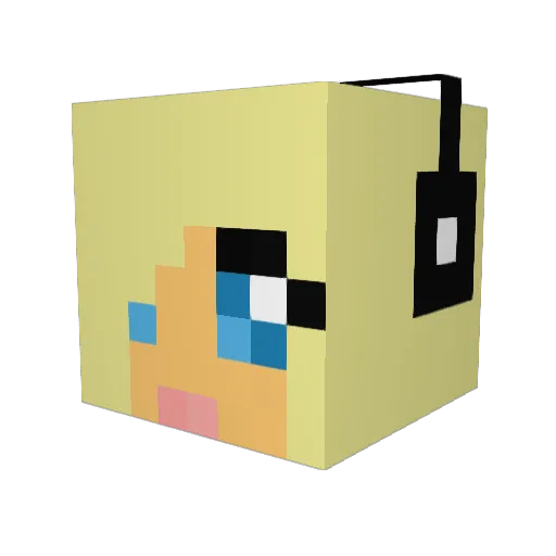 Jordan138 Minecraft avatar head, 3D render