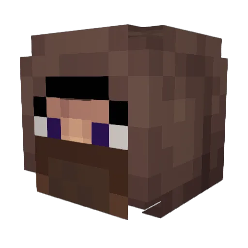Jordan332 Minecraft avatar head, 3D render