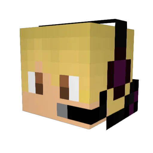 Jordan96p Minecraft avatar head, 3D render