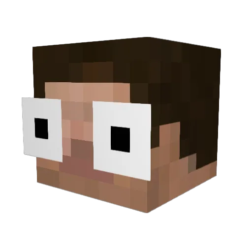JordanIsGoated Minecraft avatar head, 3D render