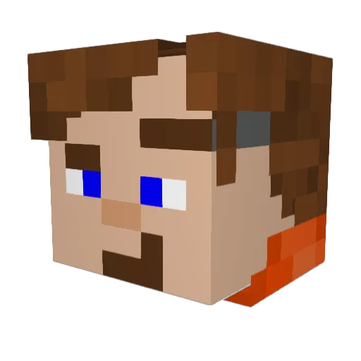 JordanJBD Minecraft avatar head, 3D render