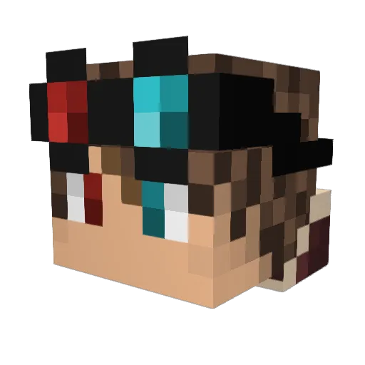 JordanM234 Minecraft avatar head, 3D render