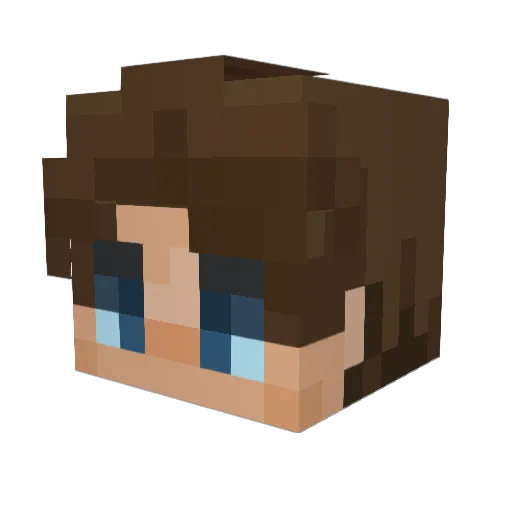 JordanPhelps Minecraft avatar head, 3D render