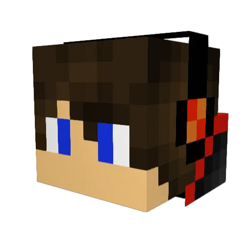 JordanPlayz_07 Minecraft avatar head, 3D render