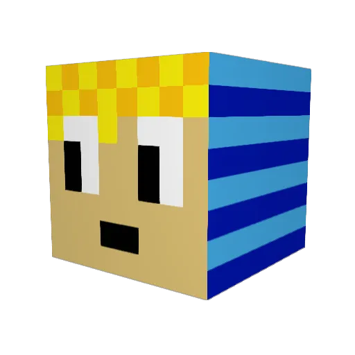 JordanScottW Minecraft avatar head, 3D render
