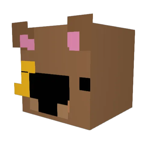 JordanTheWombat Minecraft avatar head, 3D render