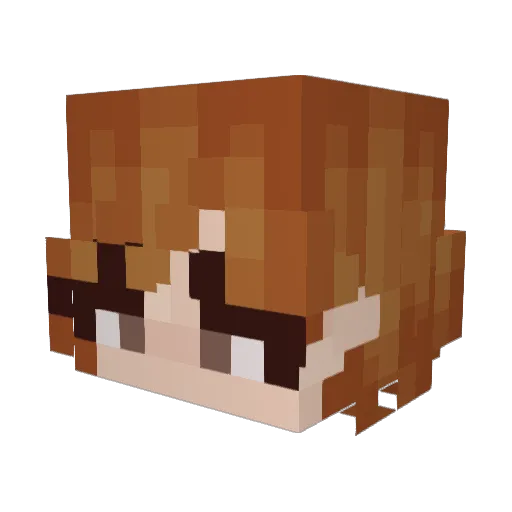 JordanaRae Minecraft avatar head, 3D render