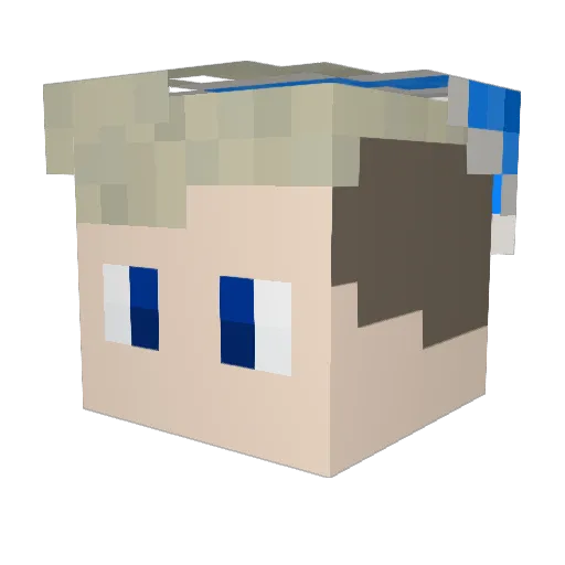 Jordancjb Minecraft avatar head, 3D render