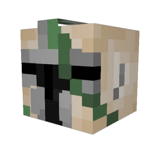 Jordanias Minecraft avatar head, 3D render