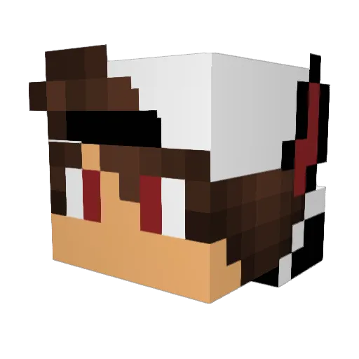 Jordanjey Minecraft avatar head, 3D render