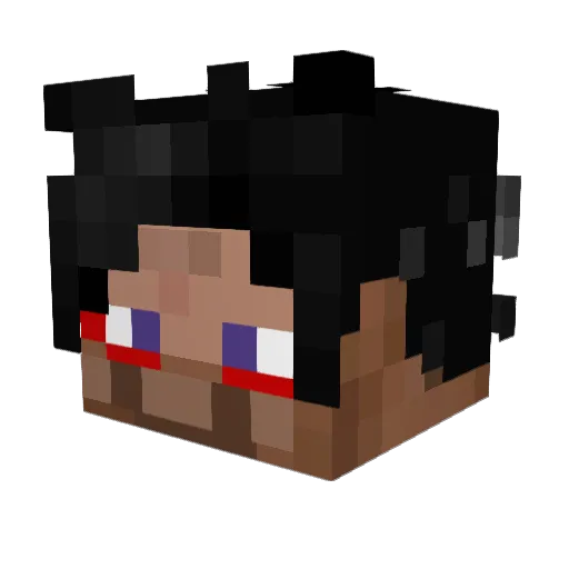 Jordavirex Minecraft avatar head, 3D render