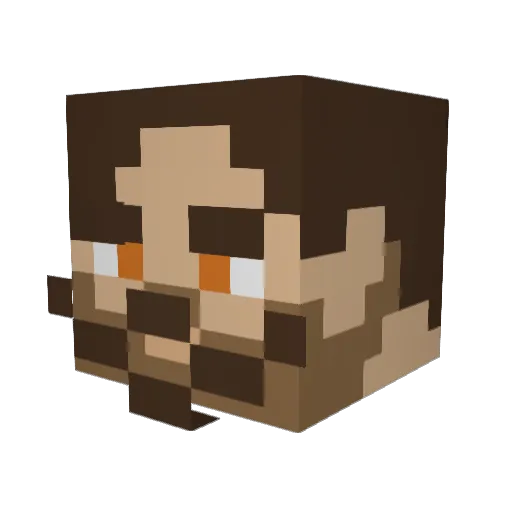 Jordhi Minecraft avatar head, 3D render