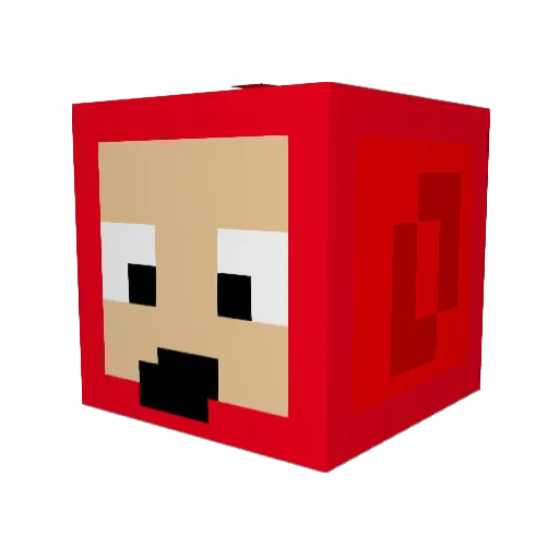 Jordi0512 Minecraft avatar head, 3D render