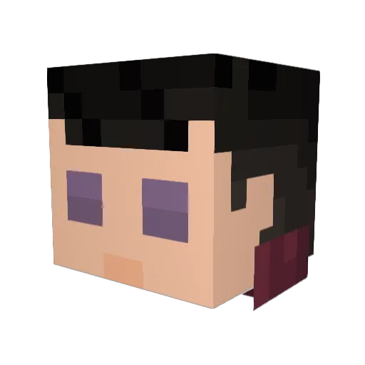 JordiGrey Minecraft avatar head, 3D render