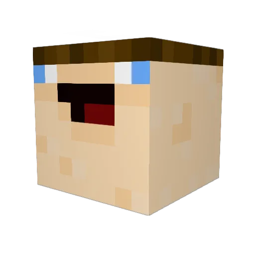 JordiPK Minecraft avatar head, 3D render