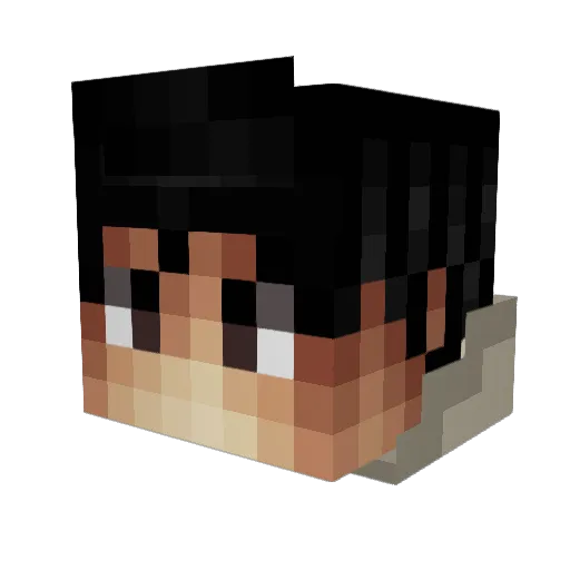 Jordinn Minecraft avatar head, 3D render