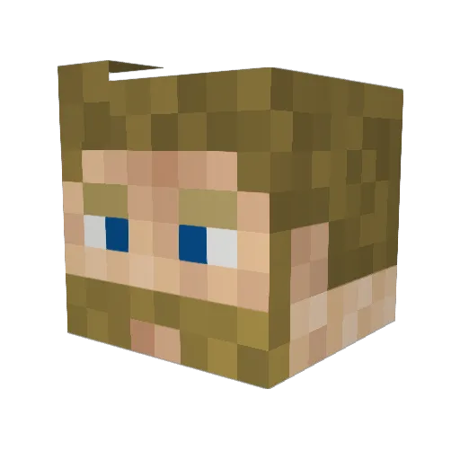Jordixmc Minecraft avatar head, 3D render