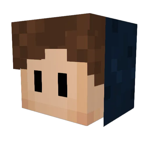 Jordon121 Minecraft avatar head, 3D render