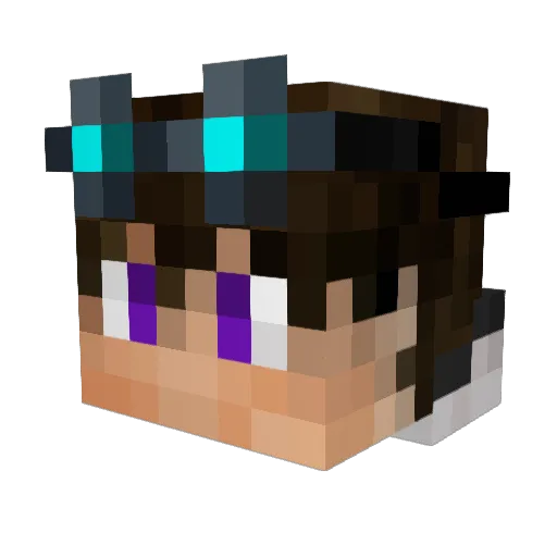 JordonLehman Minecraft avatar head, 3D render