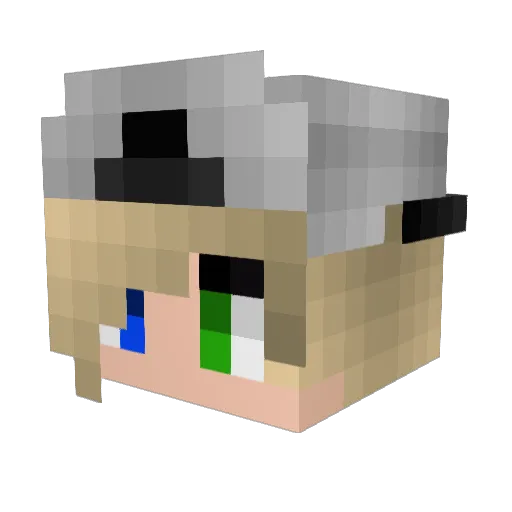 JordonPlaysMC Minecraft avatar head, 3D render