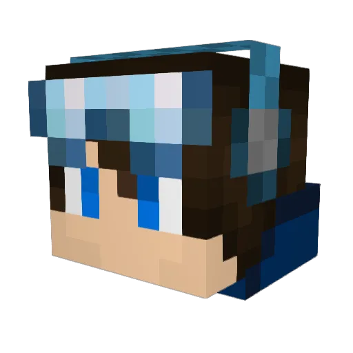 Jordssss Minecraft avatar head, 3D render