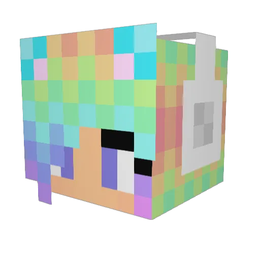 Jordy19 Minecraft avatar head, 3D render