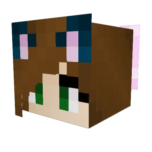 JordySilly Minecraft avatar head, 3D render