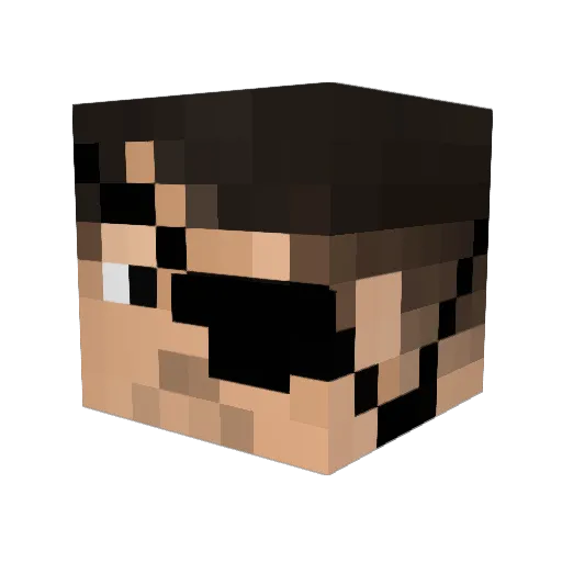 Jordyboy6 Minecraft avatar head, 3D render