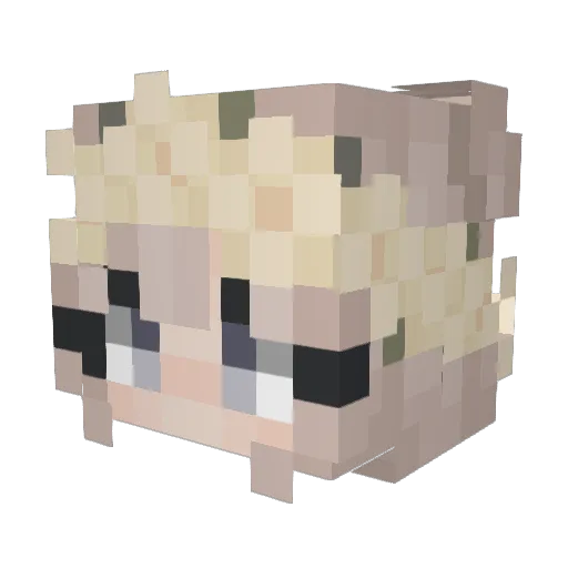 Jordynnicole Minecraft avatar head, 3D render